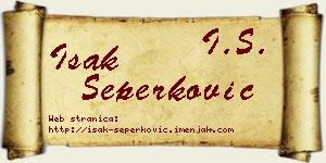 Isak Šeperković vizit kartica